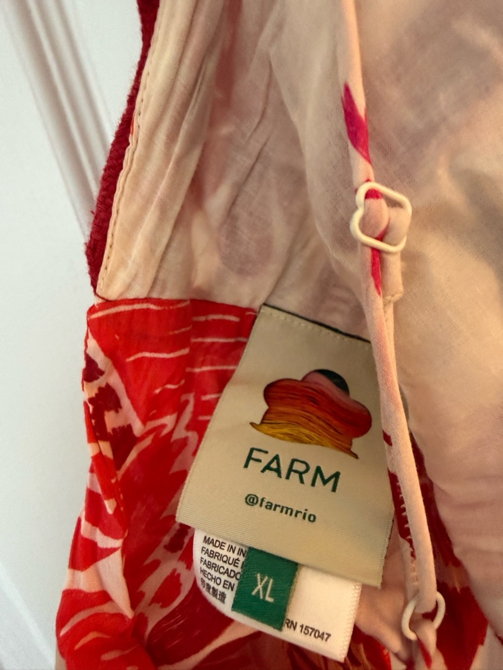 FARM Rio SET Red and Cream Tiered Circle Skirt with matching top - Picture 7 of 7